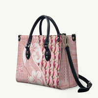 Samoa Teuila Leather Bag Pink Samoan Siapo Motifs LT05 Pink - Polynesian Pride