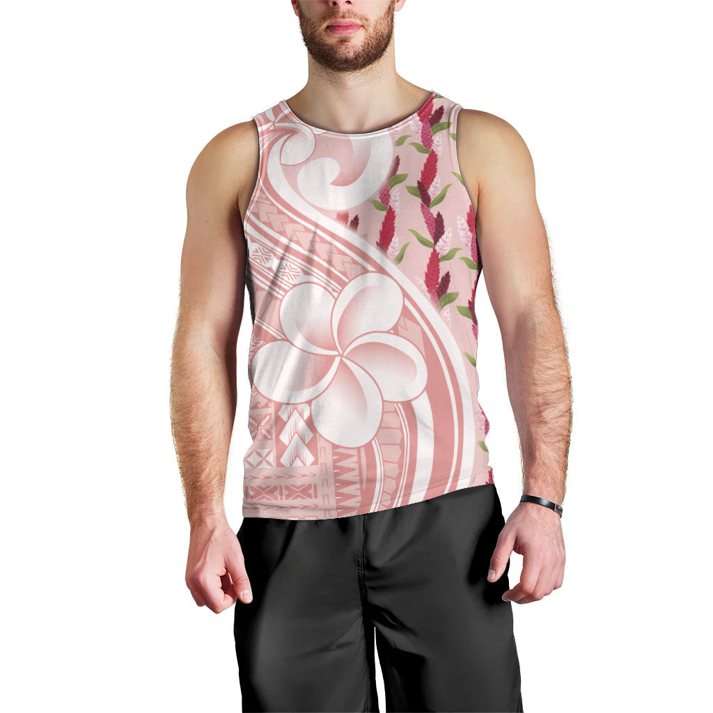 Samoa Teuila Men Tank Top Pink Samoan Siapo Motifs