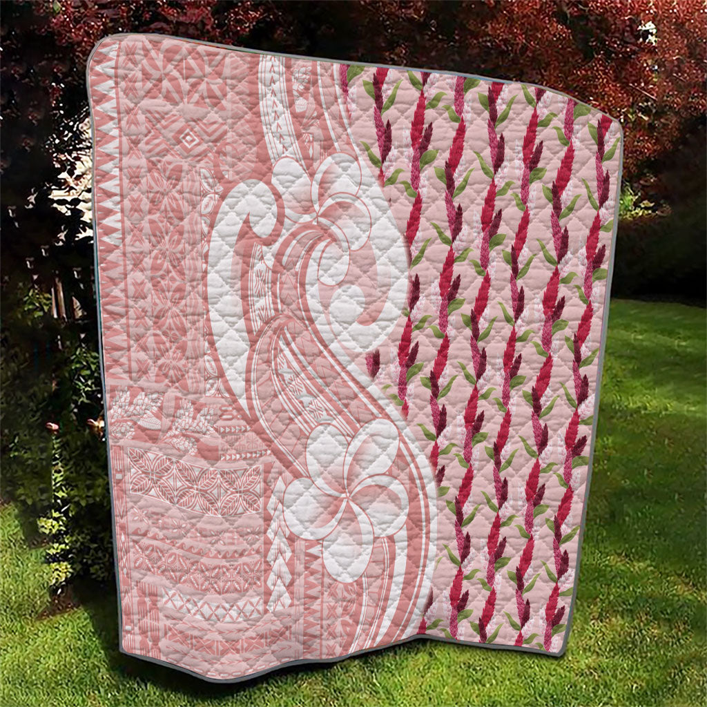 Samoa Teuila Quilt Pink Samoan Siapo Motifs