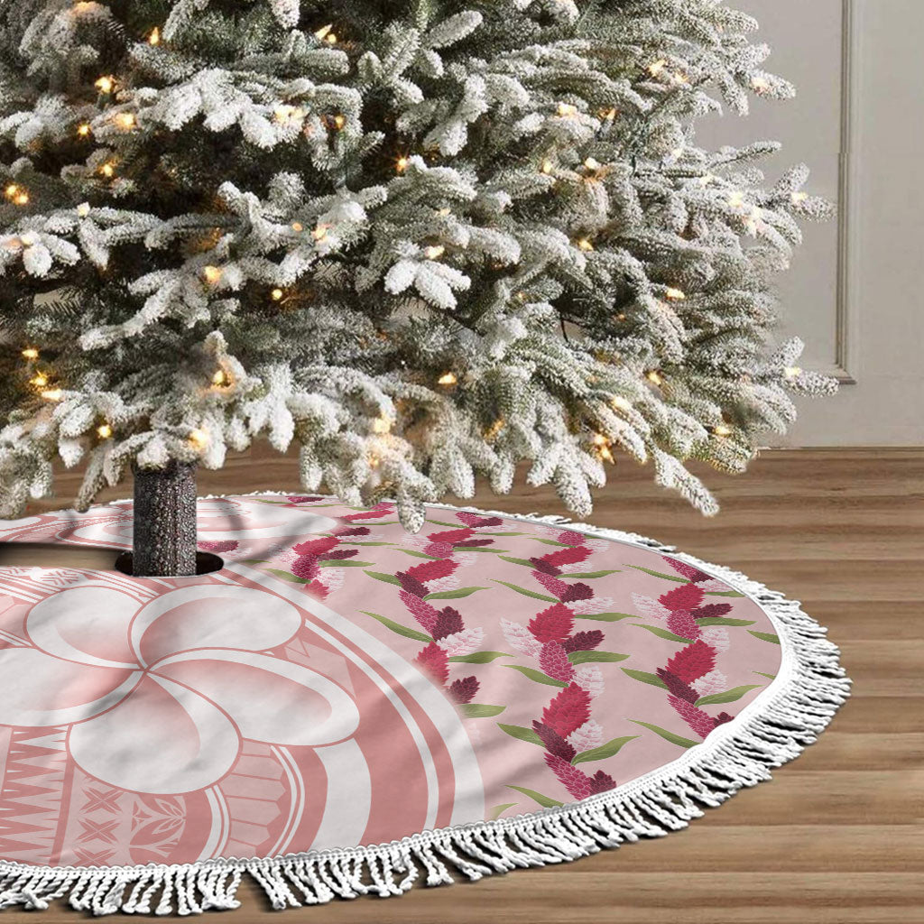 Samoa Teuila Tree Skirt Pink Samoan Siapo Motifs