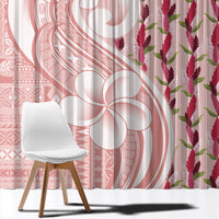 Samoa Teuila Window Curtain Pink Samoan Siapo Motifs LT05 - Polynesian Pride