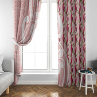 Samoa Teuila Window Curtain Pink Samoan Siapo Motifs LT05 - Polynesian Pride
