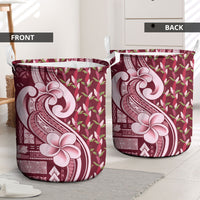 Samoa Teuila Laundry Basket Maroon Samoan Siapo Motifs