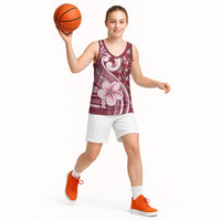Samoa Teuila Basketball Jersey Maroon Samoan Siapo Motifs