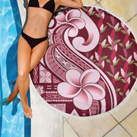 Samoa Teuila Beach Blanket Maroon Samoan Siapo Motifs