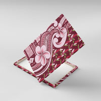Samoa Teuila Canvas Wall Art Maroon Samoan Siapo Motifs LT05 With Frame Maroon - Polynesian Pride