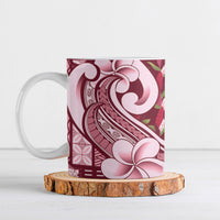 Samoa Teuila Ceramic Mug Maroon Samoan Siapo Motifs
