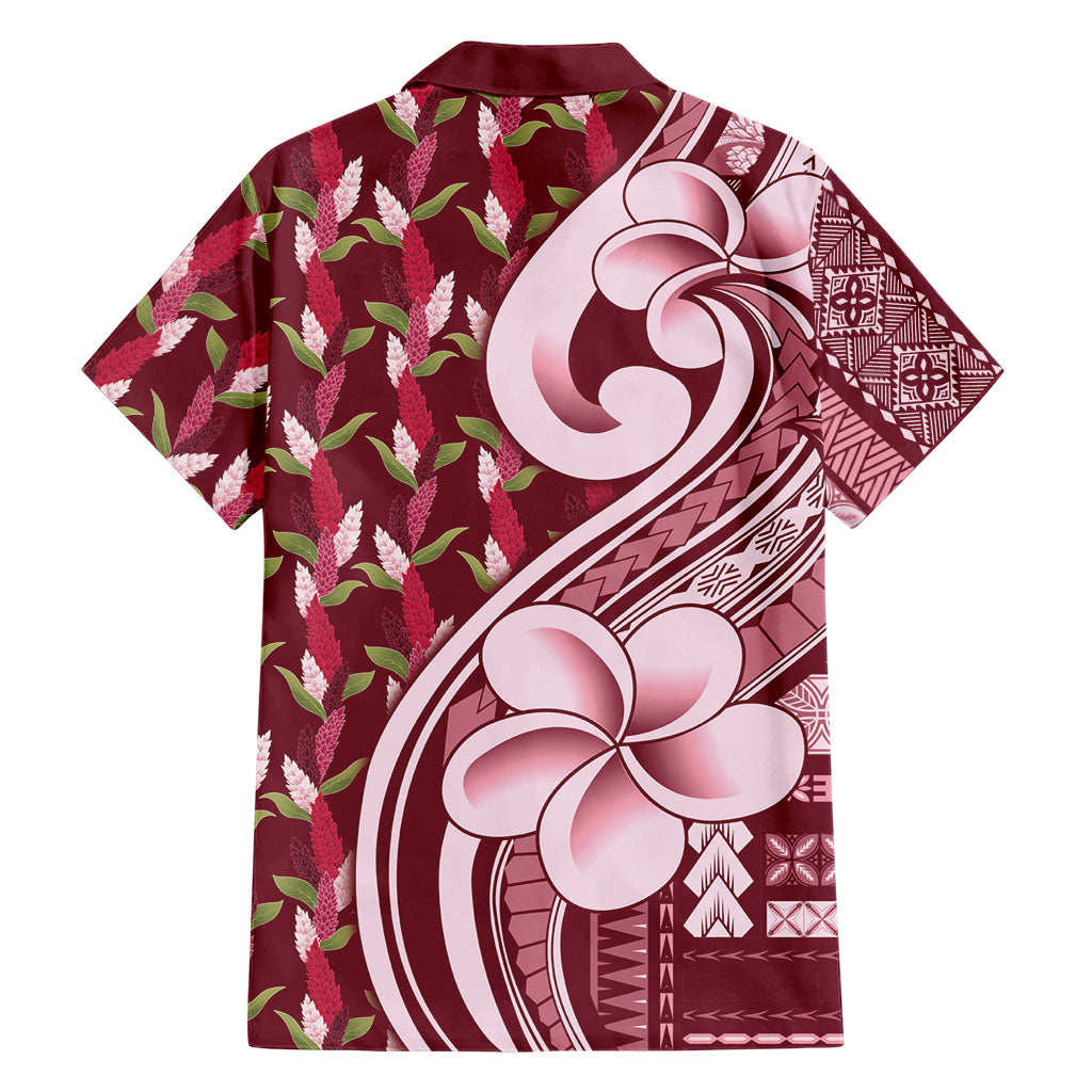 Samoa Teuila Family Matching Summer Maxi Dress and Hawaiian Shirt Maroon Samoan Siapo Motifs