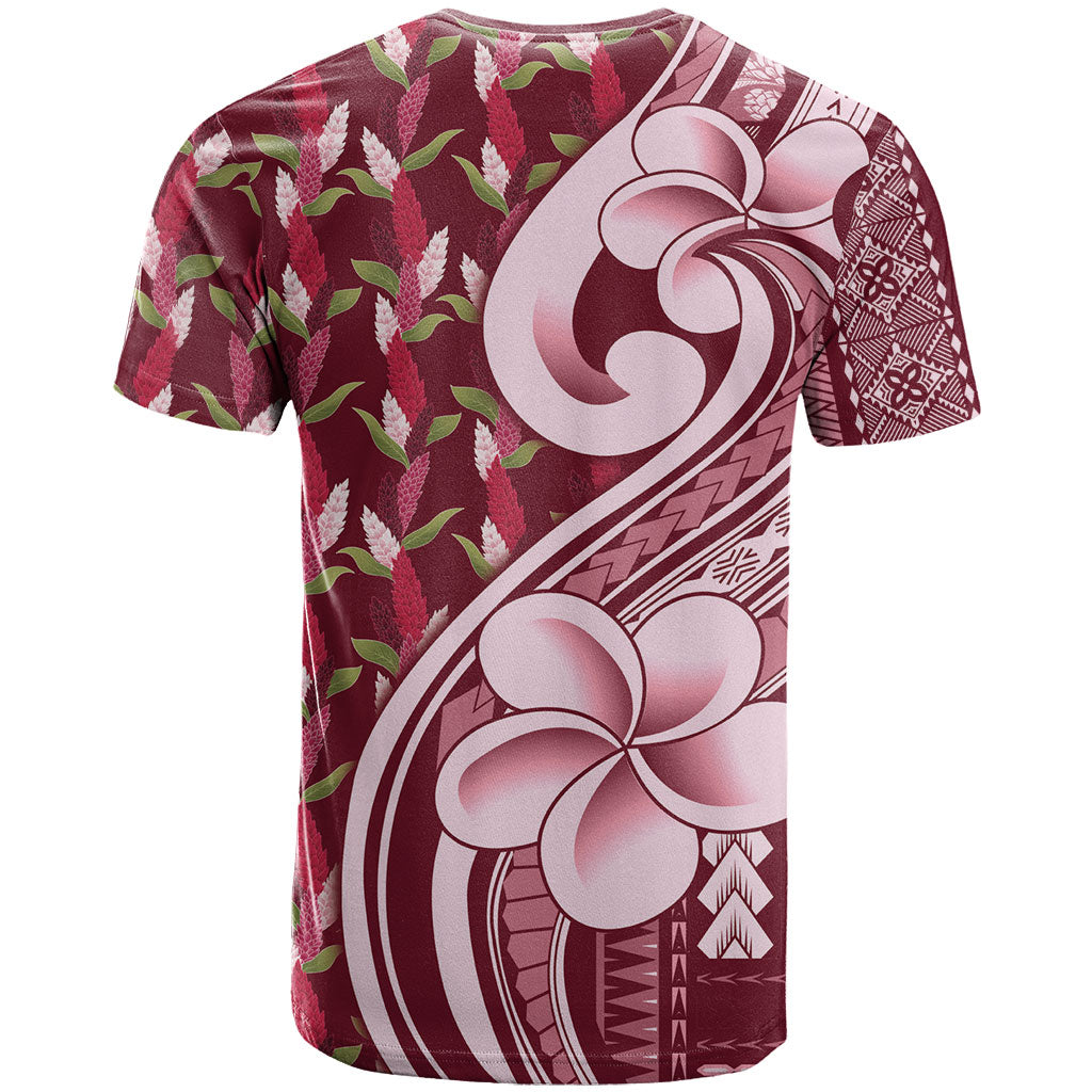 Samoa Teuila T Shirt Maroon Samoan Siapo Motifs