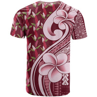 Samoa Teuila T Shirt Maroon Samoan Siapo Motifs