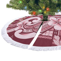 Samoa Teuila Tree Skirt Maroon Samoan Siapo Motifs