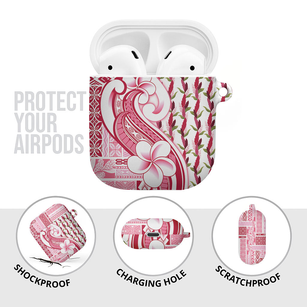 Samoa Teuila AirPods Case White Samoan Siapo Motifs LT05 - Polynesian Pride