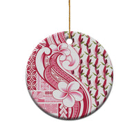 Samoa Teuila Ceramic Ornament White Samoan Siapo Motifs