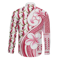 Samoa Teuila Family Matching Long Sleeve Bodycon Dress and Hawaiian Shirt White Samoan Siapo Motifs