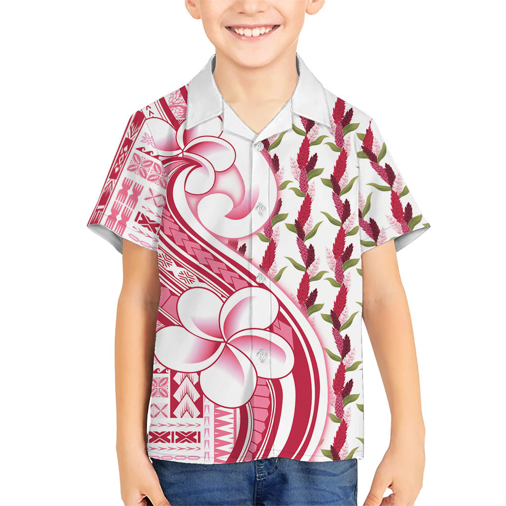 Samoa Teuila Family Matching Off Shoulder Maxi Dress and Hawaiian Shirt White Samoan Siapo Motifs