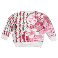 Samoa Teuila Kid Ugly Christmas Sweater White Samoan Siapo Motifs LT05 - Polynesian Pride