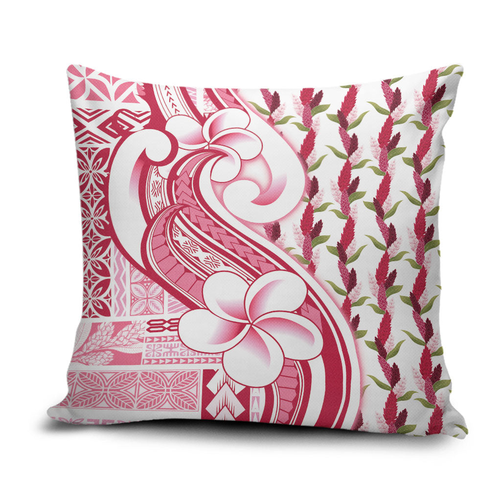 Samoa Teuila Pillow Cover White Samoan Siapo Motifs LT05 White - Polynesian Pride