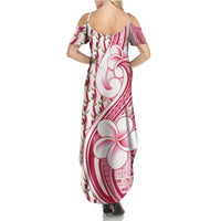 Samoa Teuila Summer Maxi Dress White Samoan Siapo Motifs