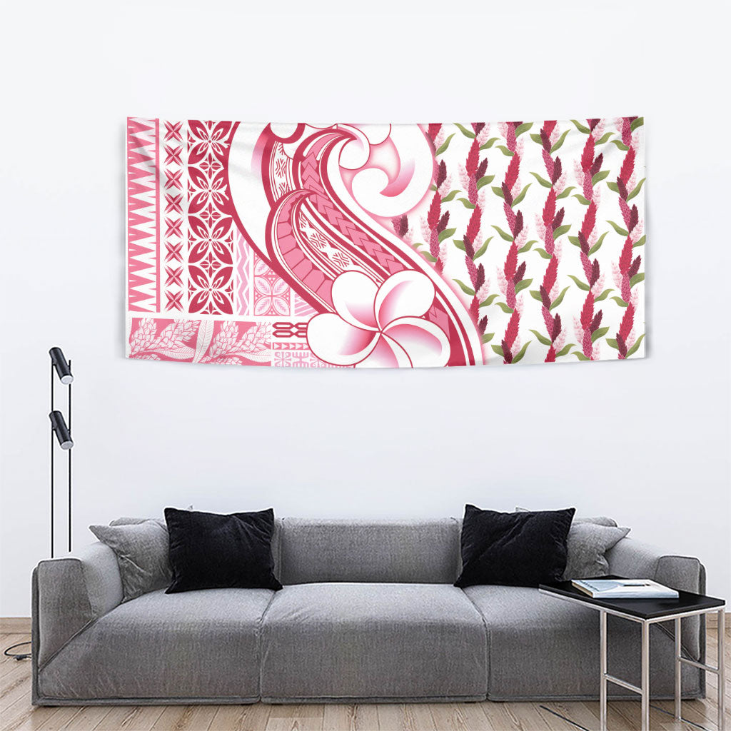 Samoa Teuila Tapestry White Samoan Siapo Motifs