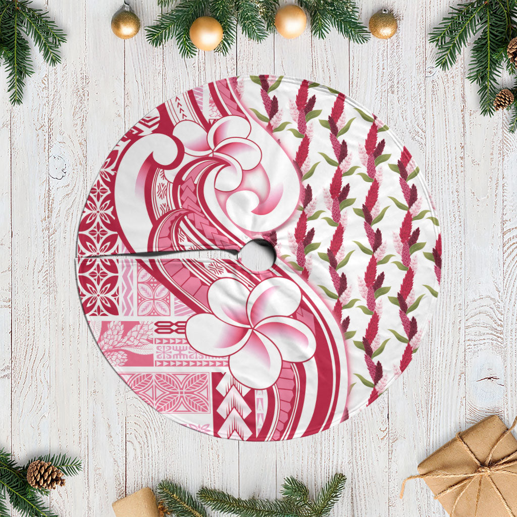 Samoa Teuila Tree Skirt White Samoan Siapo Motifs