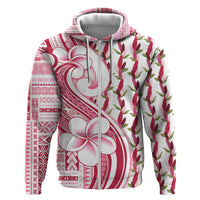 Samoa Teuila Zip Hoodie White Samoan Siapo Motifs