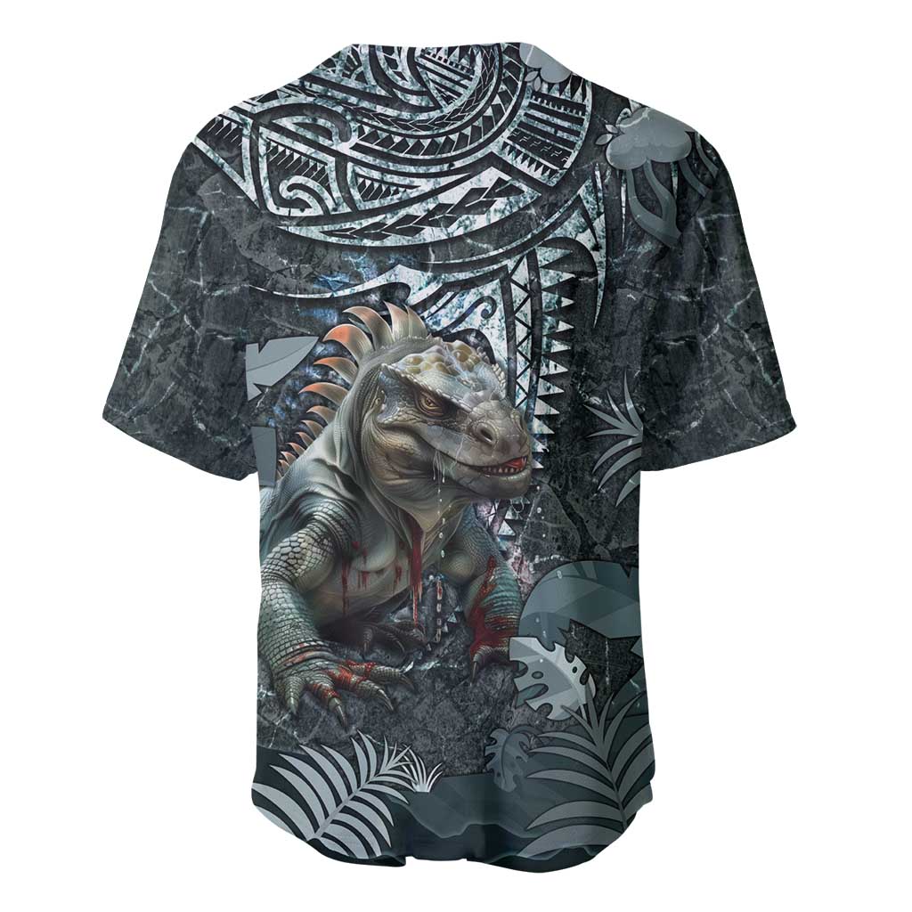 Hawaii Mo'o Lizard God Baseball Jersey Polynesian Style LT05 - Polynesian Pride
