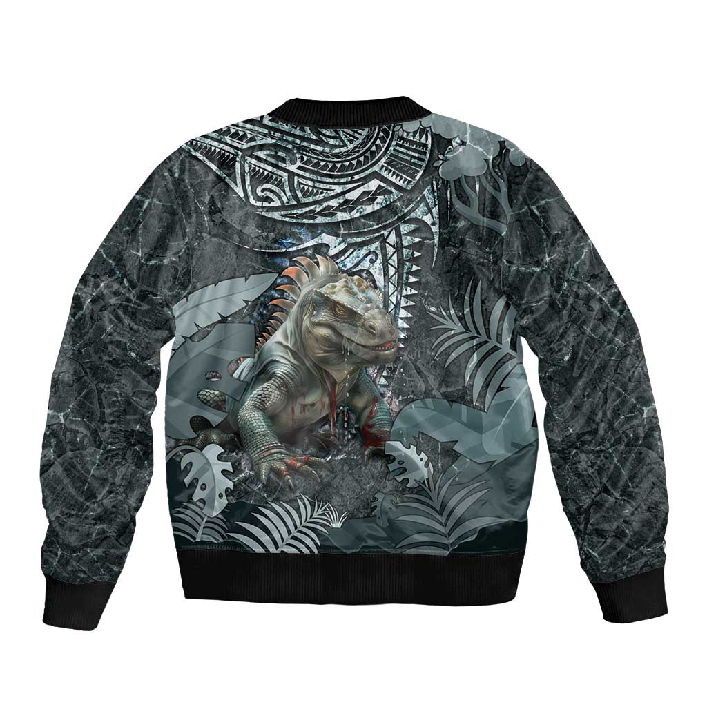 Hawaii Mo'o Lizard God Bomber Jacket Polynesian Style LT05 - Polynesian Pride