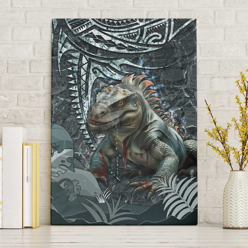 Hawaii Mo'o Lizard God Canvas Wall Art Polynesian Style