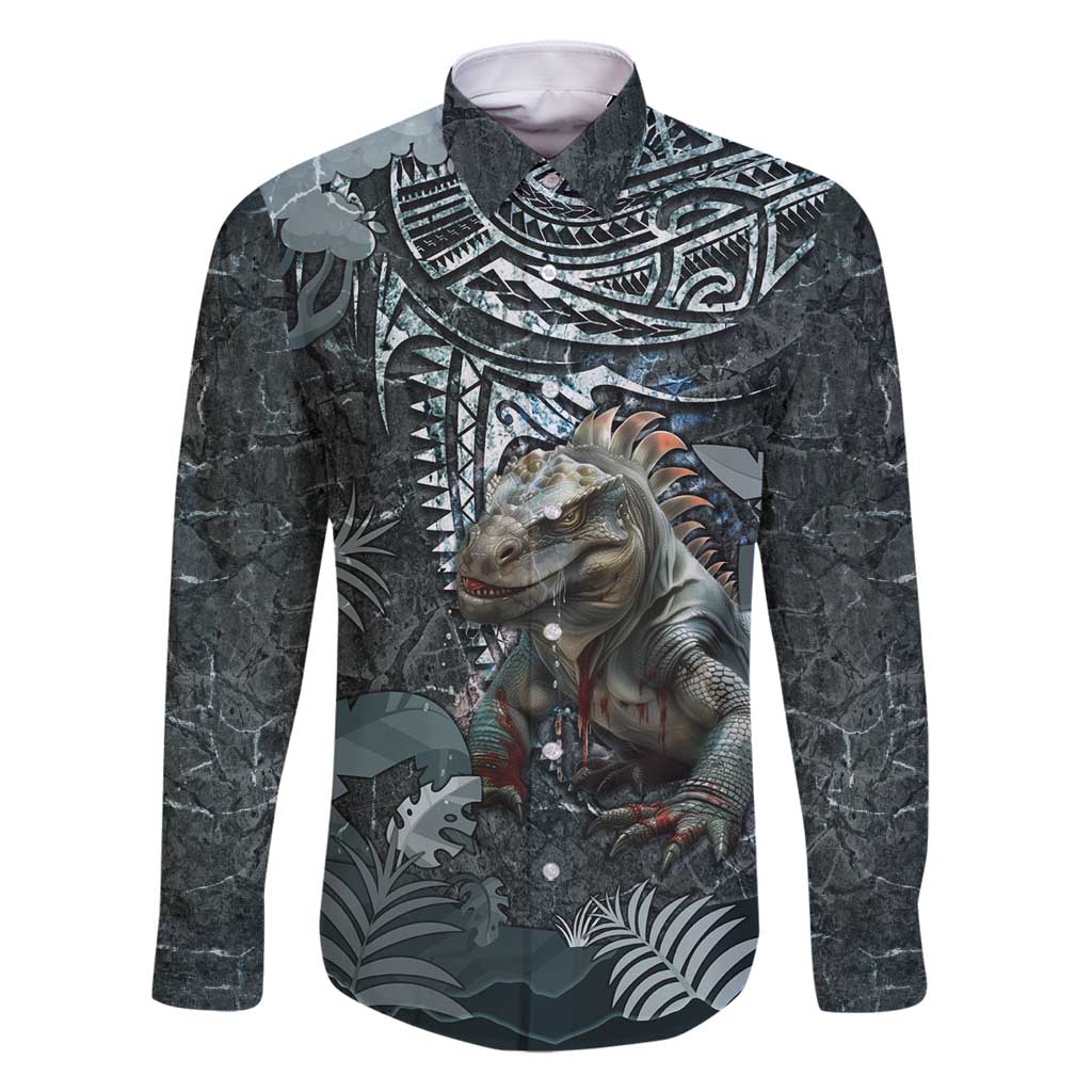 Hawaii Mo'o Lizard God Family Matching Mermaid Dress and Hawaiian Shirt Polynesian Style