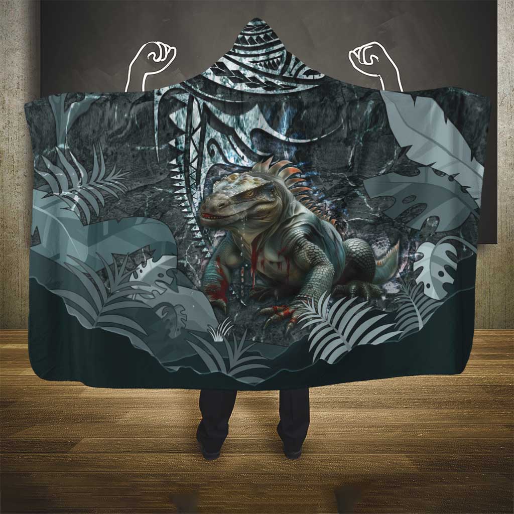 Hawaii Mo'o Lizard God Hooded Blanket Polynesian Style