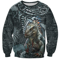 Hawaii Mo'o Lizard God Sweatshirt Polynesian Style LT05 Unisex Green - Polynesian Pride