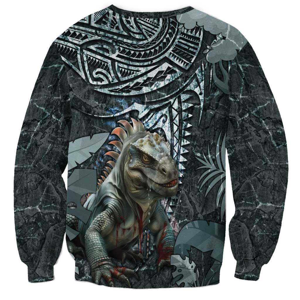Hawaii Mo'o Lizard God Sweatshirt Polynesian Style LT05 - Polynesian Pride