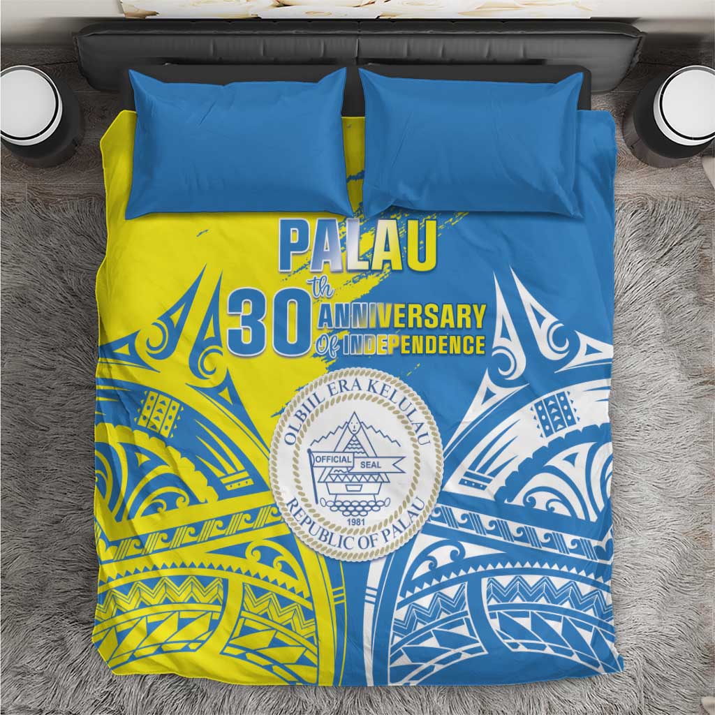 Palau Independence Day Bedding Set Happy 30th Anniversary