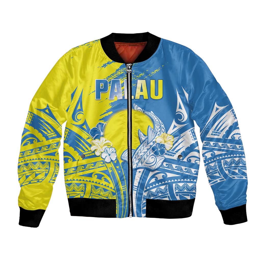Palau Independence Day Bomber Jacket Happy 30th Anniversary LT05 Unisex Blue - Polynesian Pride