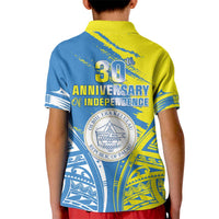 Palau Independence Day Kid Polo Shirt Happy 30th Anniversary LT05 - Polynesian Pride