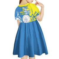 Palau Independence Day Kid Short Sleeve Dress Happy 30th Anniversary LT05 - Polynesian Pride