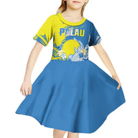 Palau Independence Day Kid Short Sleeve Dress Happy 30th Anniversary LT05 - Polynesian Pride