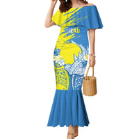 Palau Independence Day Mermaid Dress Happy 30th Anniversary LT05 Women Blue - Polynesian Pride