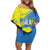 Palau Independence Day Off Shoulder Short Dress Happy 30th Anniversary