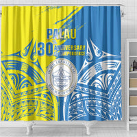 Palau Independence Day Shower Curtain Happy 30th Anniversary LT05 - Polynesian Pride