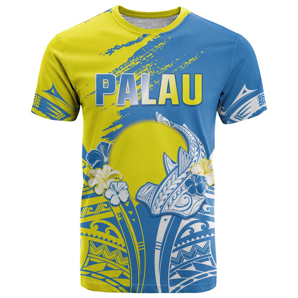 Palau Independence Day T Shirt Happy 30th Anniversary LT05 Blue - Polynesian Pride