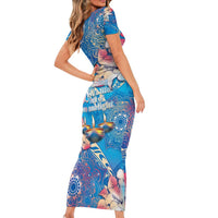 Happy Diwali Festival Family Matching Short Sleeve Bodycon Dress and Hawaiian Shirt Diya Lamp Rangoli With Polynesian Pattern LT05 - Polynesian Pride