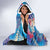 Happy Diwali Festival Hooded Blanket Diya Lamp Rangoli With Polynesian Pattern