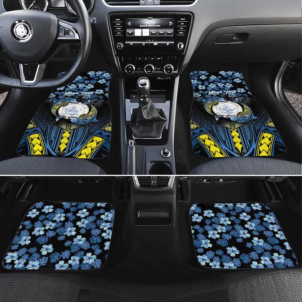 Palau Car Mats Polynesian Dolphin Tropical Hibiscus Style