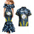 Personalised Palau Couples Matching Mermaid Dress and Hawaiian Shirt Polynesian Dolphin Tropical Hibiscus Style