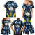 Personalised Palau Family Matching Mermaid Dress and Hawaiian Shirt Polynesian Dolphin Tropical Hibiscus Style