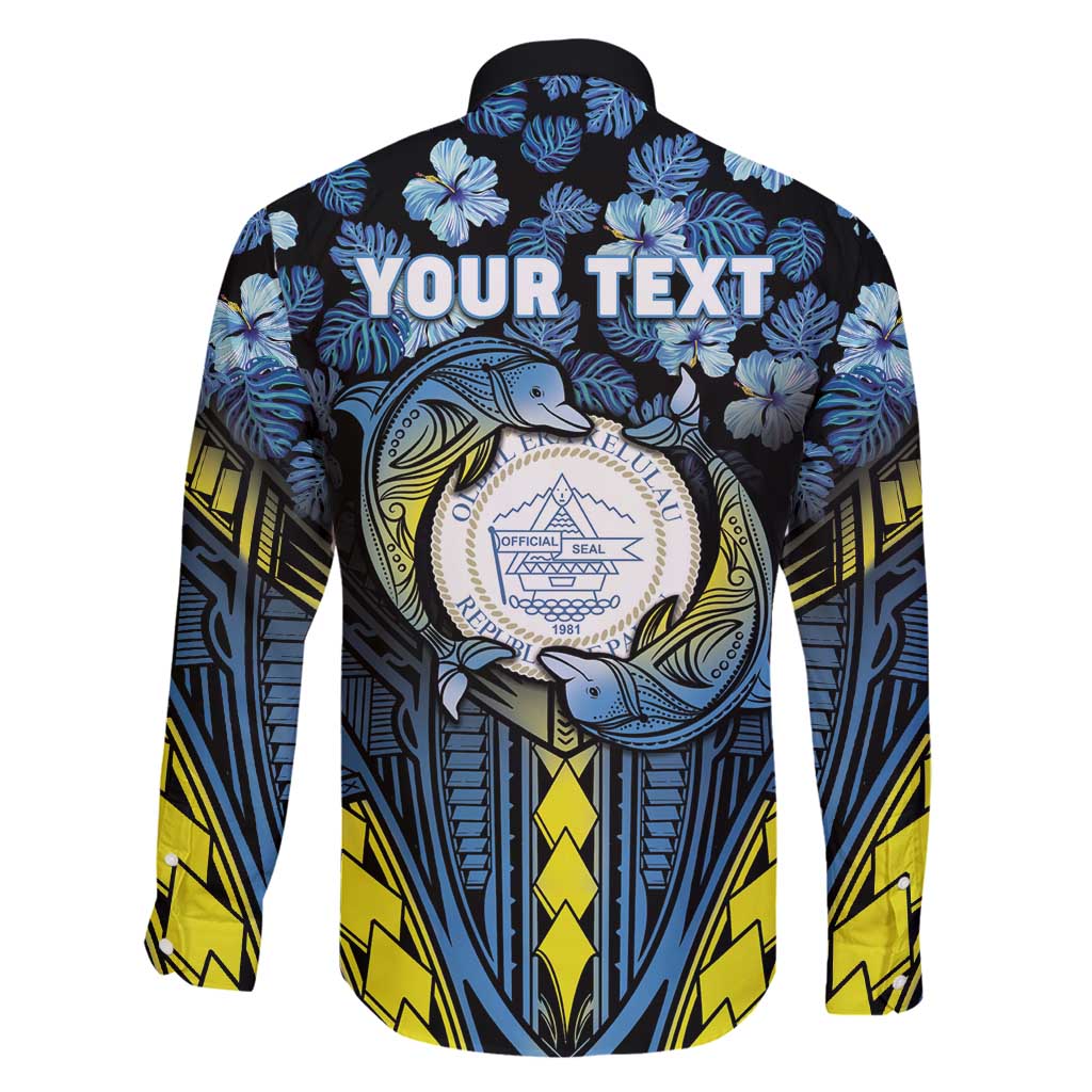 Personalised Palau Family Matching Mermaid Dress and Hawaiian Shirt Polynesian Dolphin Tropical Hibiscus Style