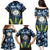 Personalised Palau Family Matching Puletasi and Hawaiian Shirt Polynesian Dolphin Tropical Hibiscus Style