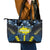 Palau Leather Tote Bag Polynesian Dolphin Tropical Hibiscus Style