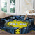 Palau Round Carpet Polynesian Dolphin Tropical Hibiscus Style